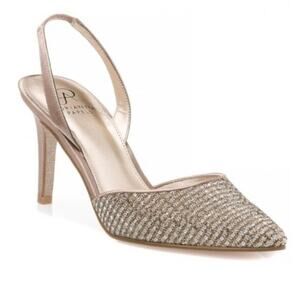 Adrianna Papell Houston Platino Crystal Sling-backs Size 9 **